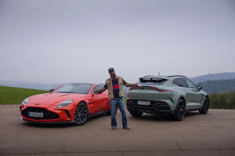 aston martin vantage e dbx 707 prova su strada